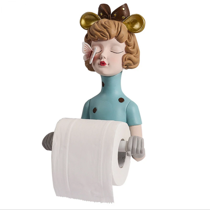 Nordic creative girl toilet paper holder resin roll holder water dispenser bathroom home decoration Accessories
Nordic creative girl toilet paper holder resin roll holder water dispenser bathroom home decoration Accessories