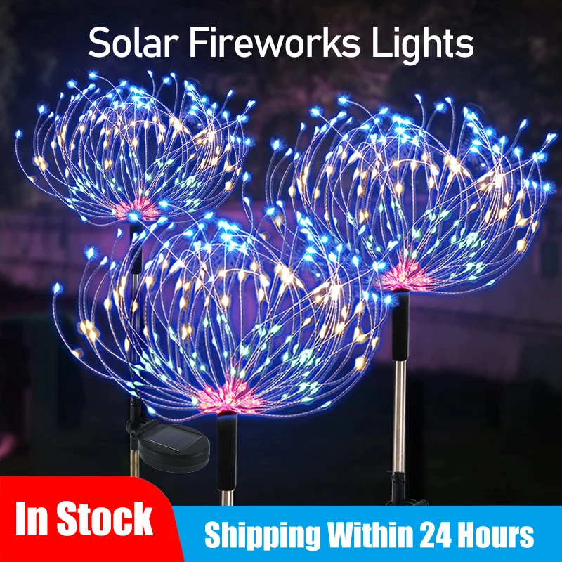 LED Solar Fireworks Light 90/120/150 LED Outdoor Waterproof String Dandelion Light For Garden/Lawn/Landscape/Street Lamp Decor
LED Solar Fireworks Light 90/120/150 LED Outdoor Waterproof String Dandelion Light For Garden/Lawn/Landscape/Street Lamp Decor