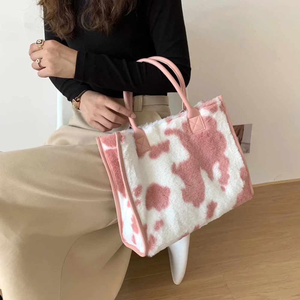 Soft Plush Hand Bag For Women 2021 Winter Leopard Cow Luxury Tote Designer Female Pu Leather Underarm Fluffy Shoulder Handbags
Soft Plush Hand Bag For Women 2021 Winter Leopard Cow Luxury Tote Designer Female Pu Leather Underarm Fluffy Shoulder Handbags