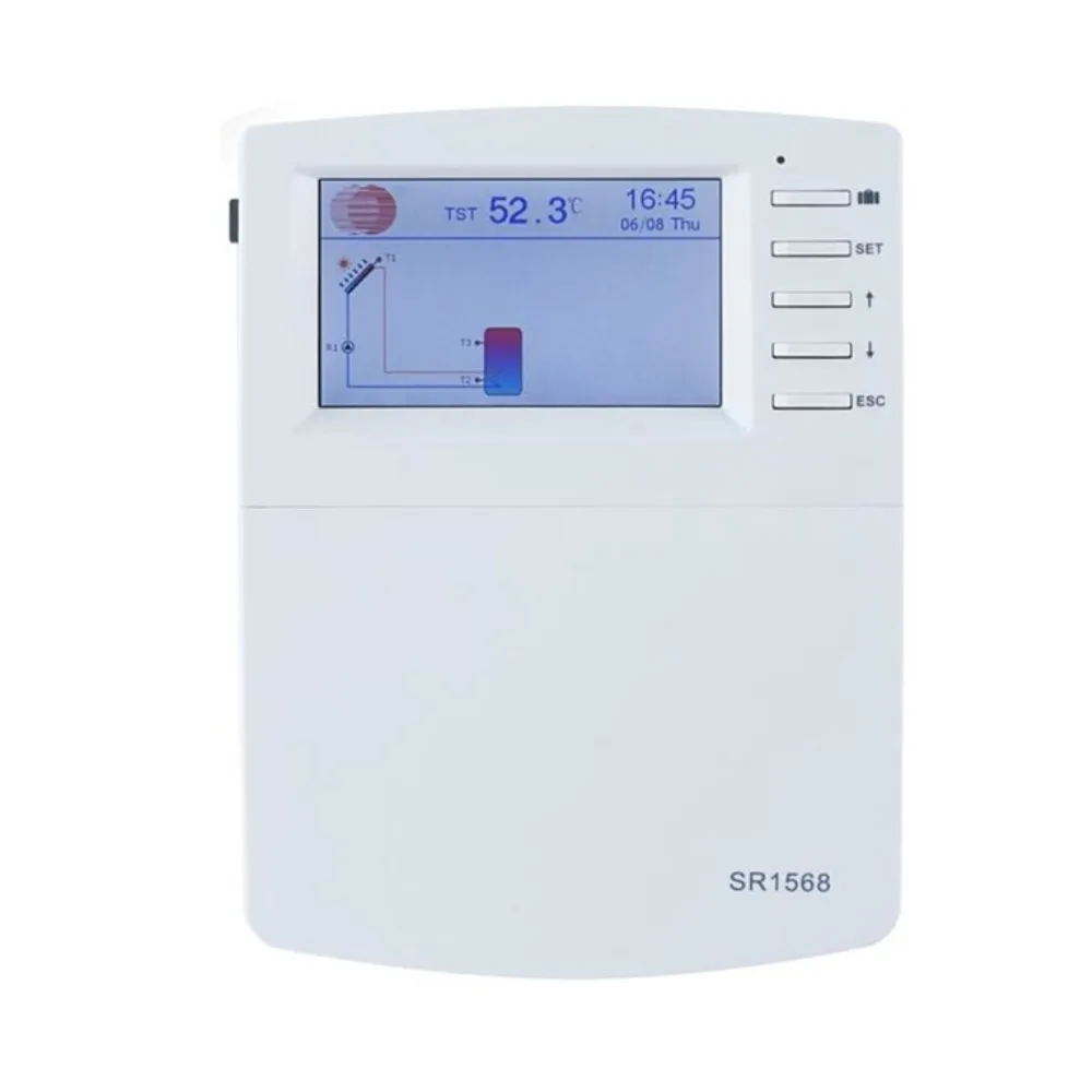 New Hot Water Circulation Intelligent Solar Controller Thermal Energy SR1568 Preheat Heating Return Function Blocking Protection
New Hot Water Circulation Intelligent Solar Controller Thermal Energy SR1568 Preheat Heating Return Function Blocking Protection