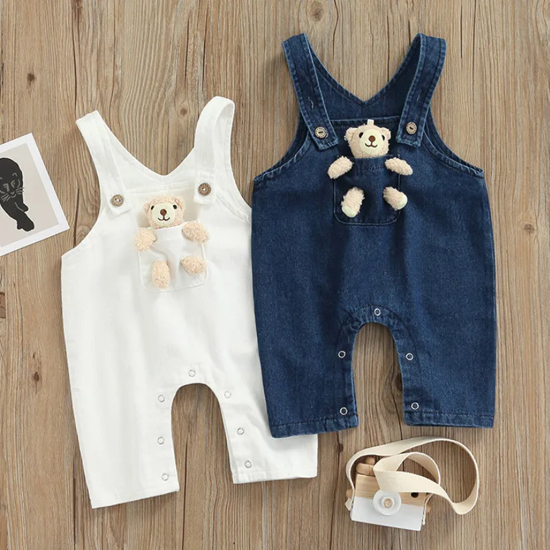 Baby Romper, Sleeveless V Neck Toddlers Girls Boys Denim Cartoon Bear Overalls Summer Casual Kid Jumpsuit
Baby Romper, Sleeveless V Neck Toddlers Girls Boys Denim Cartoon Bear Overalls Summer Casual Kid Jumpsuit