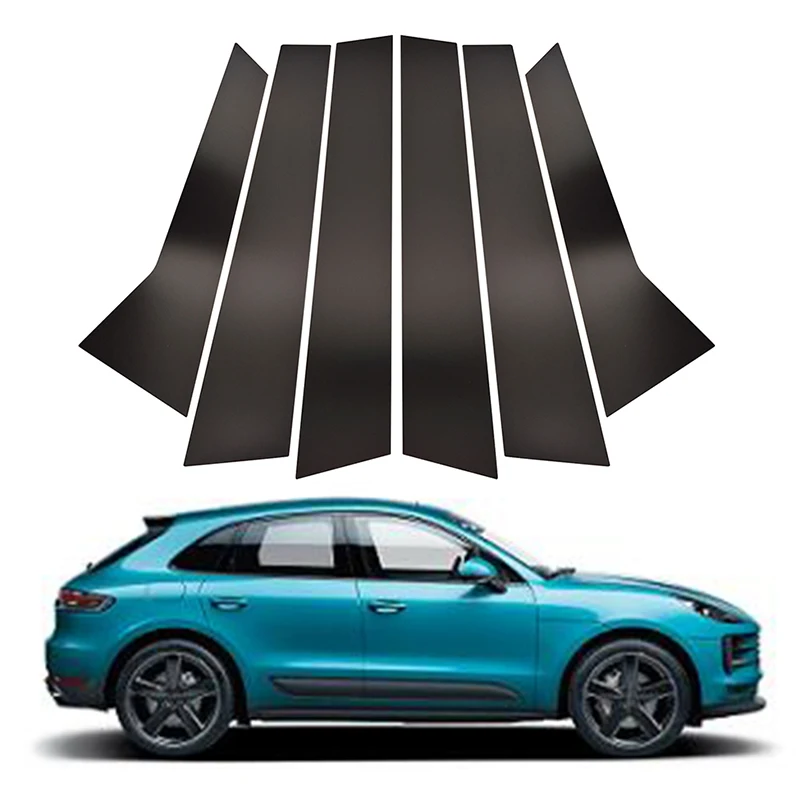 

6Pcs Car Door Window Pillar Posts Trims Decorative Stickers Black for Porsche Macan 2014 2015 2016 2017 2018-2020 2021 2022 마칸