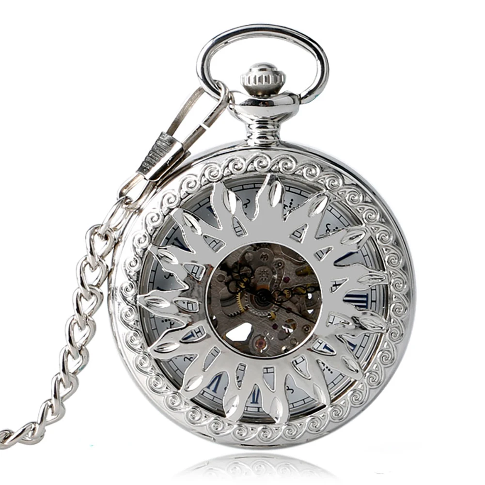 Stylish Unique Blue Roman Numeral Dial Mechanical Self-Wind Pocket Watch Steampunk Sun Hollow Pendant Fob Chain Pocket Men Clock
Stylish Unique Blue Roman Numeral Dial Mechanical Self-Wind Pocket Watch Steampunk Sun Hollow Pendant Fob Chain Pocket Men Clock