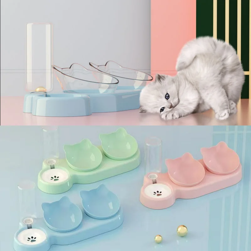 Pet Cat Bowl Automatic Feeder 3-in-1 Dog Cat Food Bowl with Water Fountain Double Bowl Drinking Raised Stand Dish Bowls for Cats
Pet Cat Bowl Automatic Feeder 3-in-1 Dog Cat Food Bowl with Water Fountain Double Bowl Drinking Raised Stand Dish Bowls for Cats