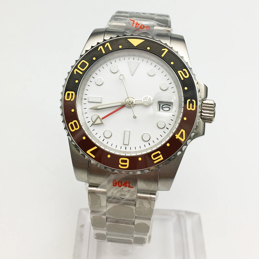 Business Men's Mechanical Watch GMT Watch Men's Watch Automatic White Dial Luminous Date Rotating Bezel Oyster Strap
Business Men's Mechanical Watch GMT Watch Men's Watch Automatic White Dial Luminous Date Rotating Bezel Oyster Strap