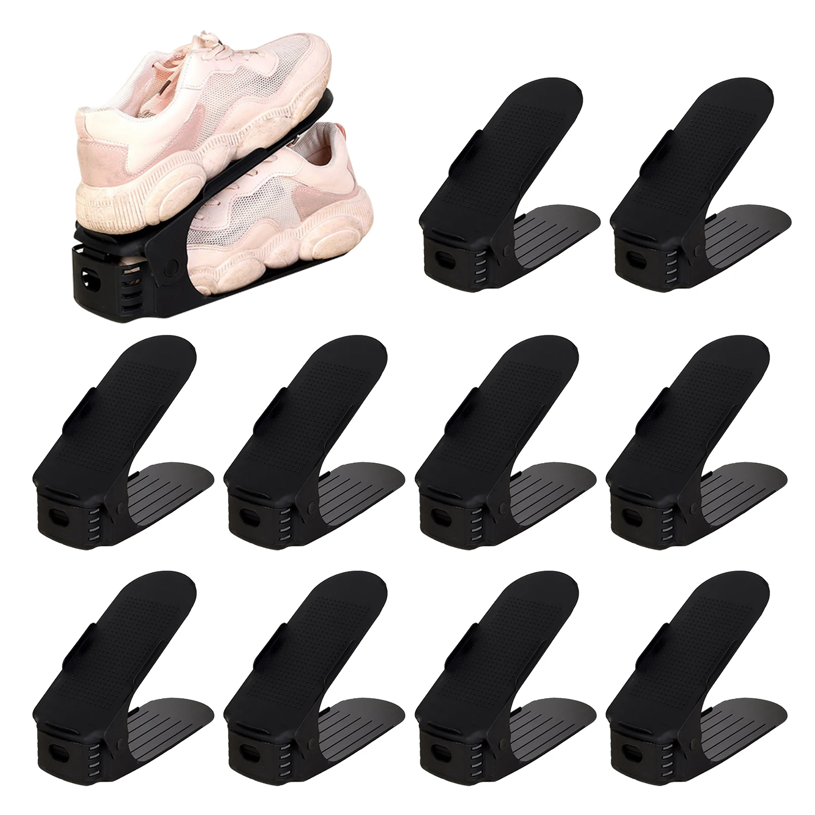 Shoe Stacker 10 Pcs Adjustable Shoe Stacker 10 Pcs Double Layer Shoe Rack Organizer Holder Space-saving Shoe Storage Organiser
Shoe Stacker 10 Pcs Adjustable Shoe Stacker 10 Pcs Double Layer Shoe Rack Organizer Holder Space-saving Shoe Storage Organiser