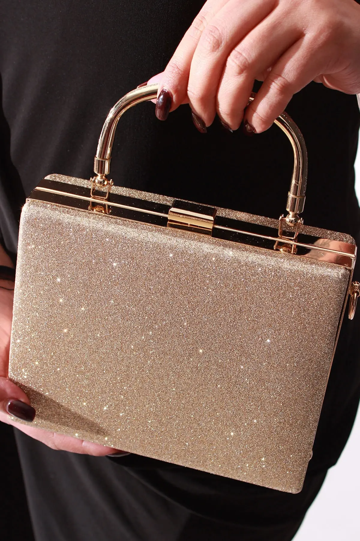 Fashion Style Sand Glitter Gold Women's Evening Dress Bag 
Fashion Style Sand Glitter Gold Women's Evening Dress Bag