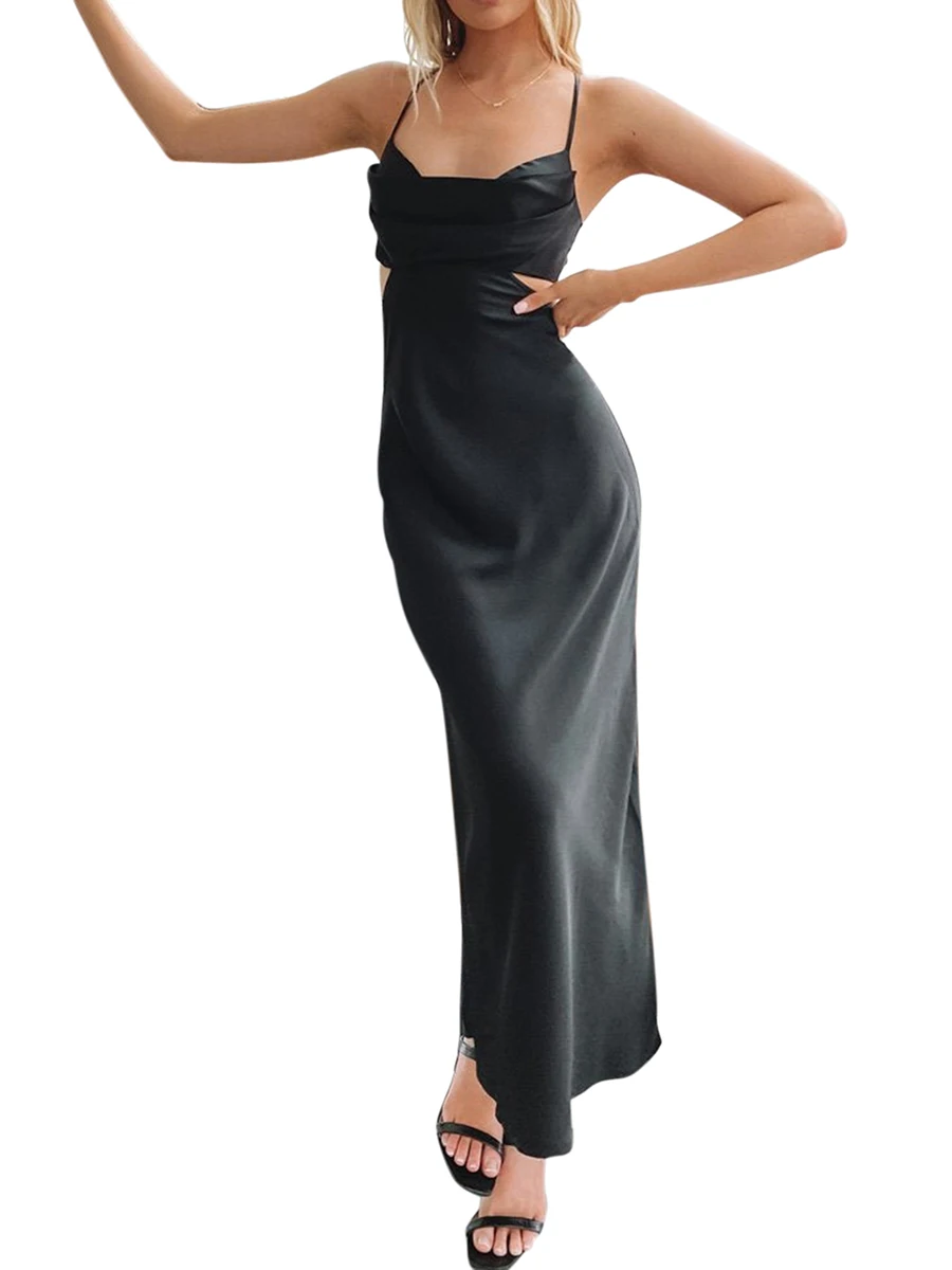 Women s Sleeveless Long Dress Solid Color Backless Hollow Out Slim Fit Elegant Dress Casual Simple Clothes
Women s Sleeveless Long Dress Solid Color Backless Hollow Out Slim Fit Elegant Dress Casual Simple Clothes