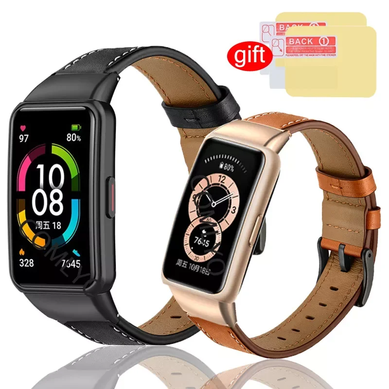 NEW2023 Band 6 Strap Genuine Leather Smart Watch Belt for HONOR Band 6 Bracelet Wristband Screen protector film Accessories
NEW2023 Band 6 Strap Genuine Leather Smart Watch Belt for HONOR Band 6 Bracelet Wristband Screen protector film Accessories