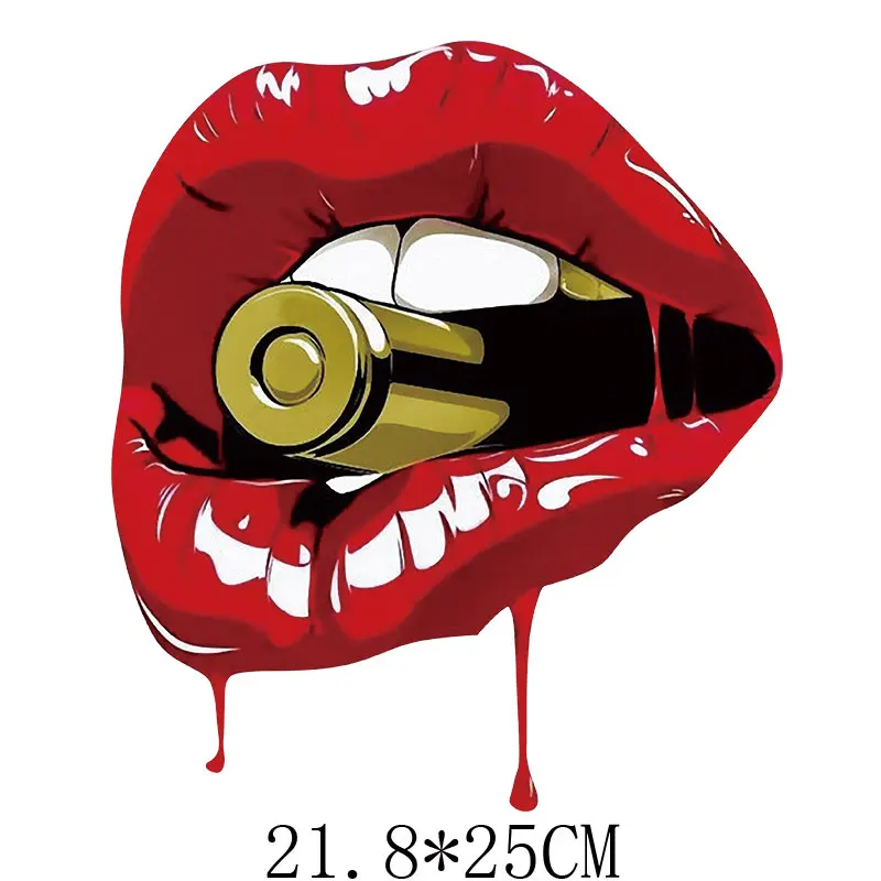 Heat Transfer Clothes Thermal Stickers Decoration Printing 21.8x25cm Fashion Sexy Lady Lips Iron on Patches for DIY
Heat Transfer Clothes Thermal Stickers Decoration Printing 21.8x25cm Fashion Sexy Lady Lips Iron on Patches for DIY