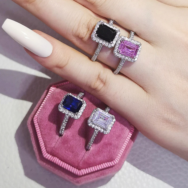Instagram Style Trendy Luxury silver color designer Engagement wedding Rings for Women yellow black blue color CZ Jewelry R1997
Instagram Style Trendy Luxury silver color designer Engagement wedding Rings for Women yellow black blue color CZ Jewelry R1997