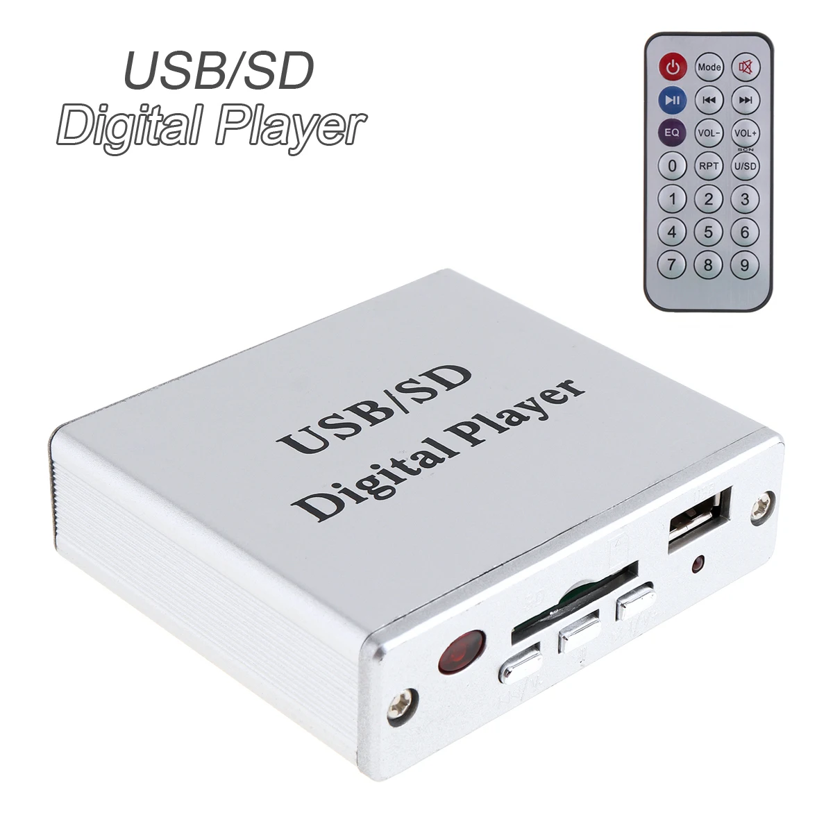 Power Amplifier MP3 SD USB Audio Player Reader 3-Electronic Keypad Control with Remote
Power Amplifier MP3 SD USB Audio Player Reader 3-Electronic Keypad Control with Remote