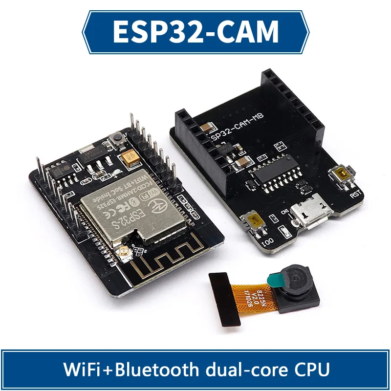ESP32-CAM development board WIFI+Bluetooth 2 in 1 dual-core CPU low power consumption ESP-32 ESP-32S
ESP32-CAM development board WIFI+Bluetooth 2 in 1 dual-core CPU low power consumption ESP-32 ESP-32S
