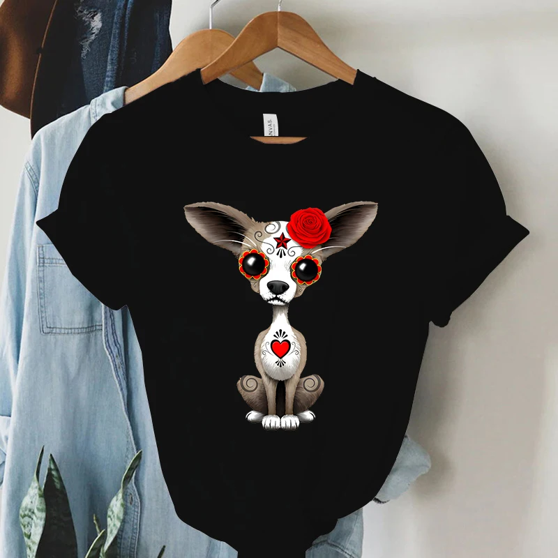 American style dog graphic Womens t shirts Personality Street Tee Clothing Breathable Casual Tops Vintage animal lady t-shirts
American style dog graphic Womens t shirts Personality Street Tee Clothing Breathable Casual Tops Vintage animal lady t-shirts