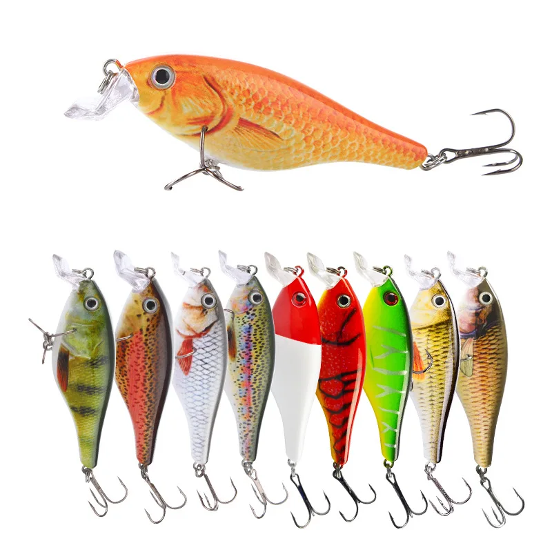 8cm 12g Minnow Fishing Lure Wobblers For Trolling Hard Double Hook Plastic Built-In Steel Ball Artificial Bait
8cm 12g Minnow Fishing Lure Wobblers For Trolling Hard Double Hook Plastic Built-In Steel Ball Artificial Bait