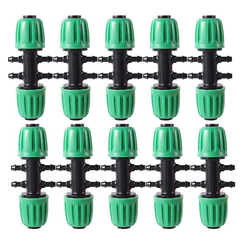 10 Pcs Barbed Tee 1/2 Inch Tubing 16mm to 1/4 Inch Irrigation Tube Anti-Drop Fitting (Fits 13mmID/ 4mm ID) 6-Way Adapter
10 Pcs Barbed Tee 1/2 Inch Tubing 16mm to 1/4 Inch Irrigation Tube Anti-Drop Fitting (Fits 13mmID/ 4mm ID) 6-Way Adapter