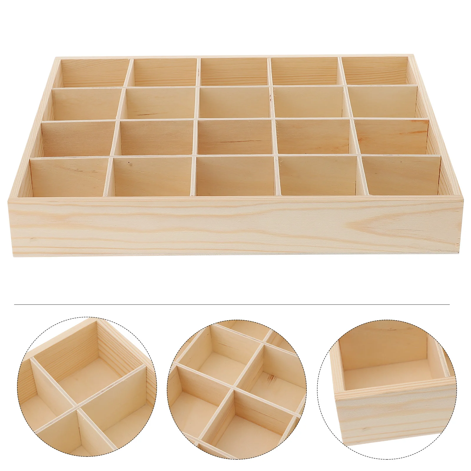 

Organizer Drawer Storage Box Sock Wooden Closet Dividers Socks Tie Divider Case Boxes Container Clothes Cabinet Desktop