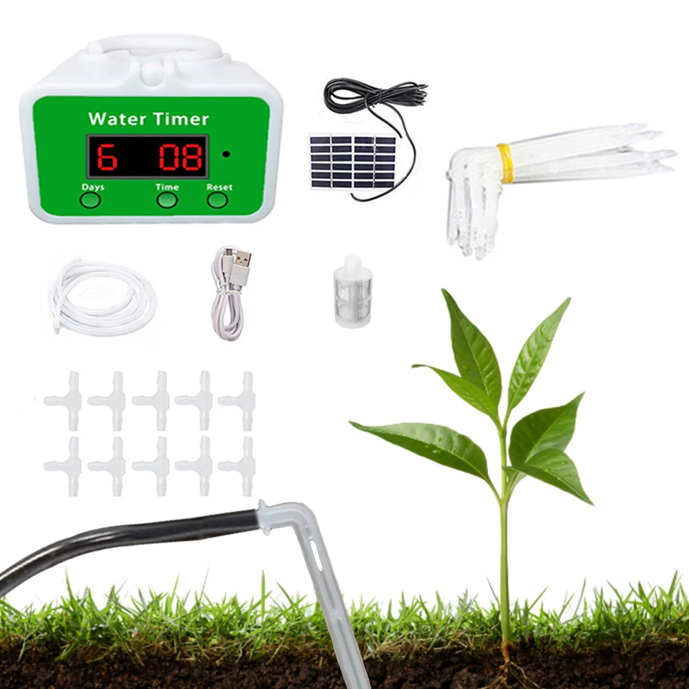 Automatic Watering System Solar/USB Charging Timing Watering Device Power Indicator Spray Irrigator Gardening Accessories
Automatic Watering System Solar/USB Charging Timing Watering Device Power Indicator Spray Irrigator Gardening Accessories