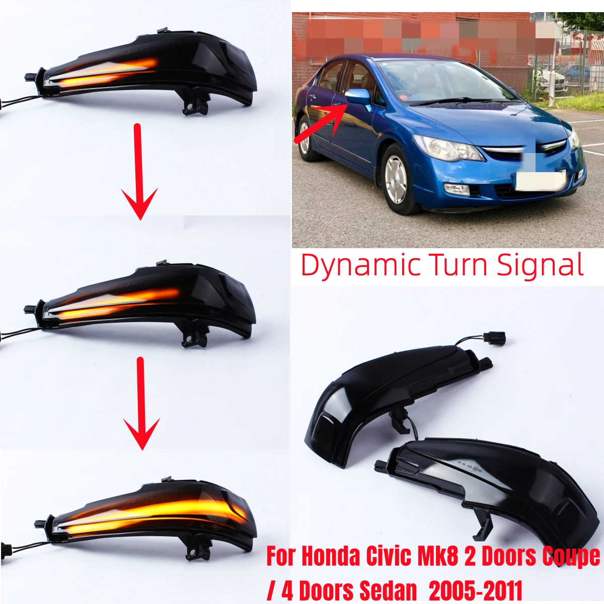 Rearview Side Mirror Indicator Lamp Dynamic LED Turn Signal Flasher Lights for HONDA CIVIC 2006-2011 Sedan FA 1 2 3 FD 1 2 3 4 5
Rearview Side Mirror Indicator Lamp Dynamic LED Turn Signal Flasher Lights for HONDA CIVIC 2006-2011 Sedan FA 1 2 3 FD 1 2 3 4 5