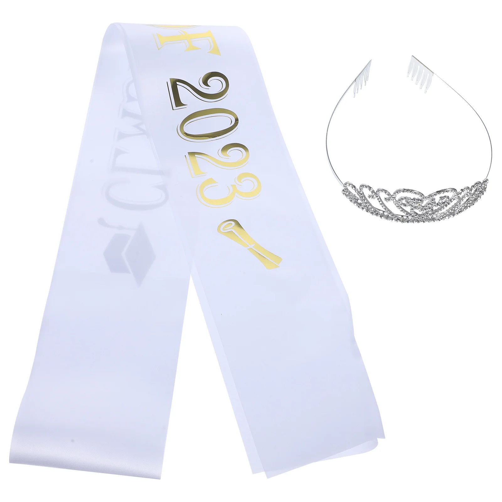 1 Set of Graduation Sash Grad Hair Crown Graduates Party Rhinestone Grad Crown Sash Supplies
1 Set of Graduation Sash Grad Hair Crown Graduates Party Rhinestone Grad Crown Sash Supplies