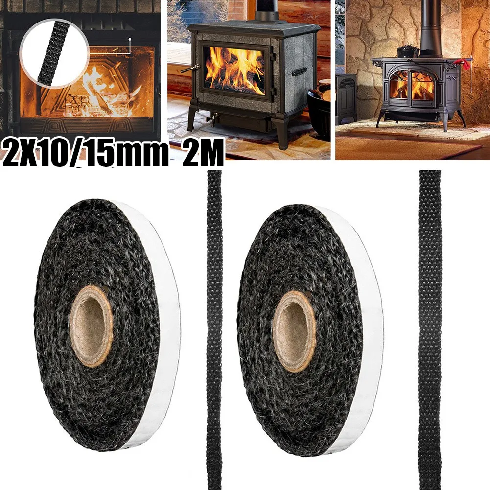 10/15mm Flat Stoves Rope Self-Adhesive Fiberglass Fireplace Door Sealing Cord Replacement Gasket Tape 2m Sealing Strip
10/15mm Flat Stoves Rope Self-Adhesive Fiberglass Fireplace Door Sealing Cord Replacement Gasket Tape 2m Sealing Strip