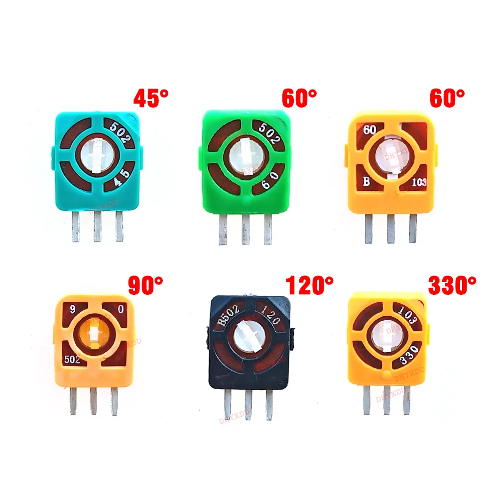 5pcs Remote Control Aircraft Rocker RC Airplane Potentiometer Piece 103 10K 60 330 Degrees B502 502 5K 45 60 90 120 Degrees
5pcs Remote Control Aircraft Rocker RC Airplane Potentiometer Piece 103 10K 60 330 Degrees B502 502 5K 45 60 90 120 Degrees