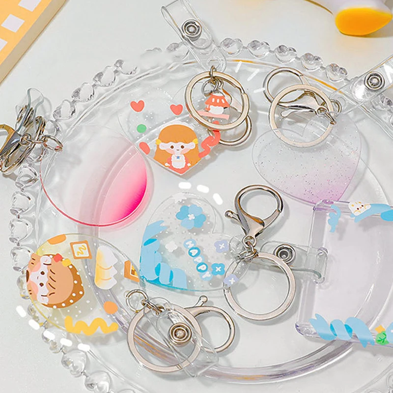 Creative Acrylic Gradient Keychain Love Shape Decor Pendant Round Keychain Girls Backpack Decorative DIY Transparent Keychain
Creative Acrylic Gradient Keychain Love Shape Decor Pendant Round Keychain Girls Backpack Decorative DIY Transparent Keychain