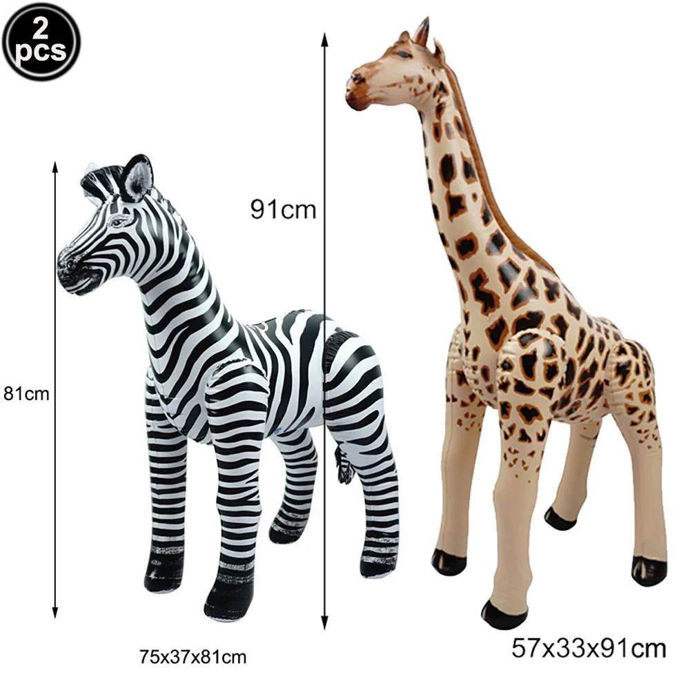 2pcs Inflatable animals balloons Giant Giraffe Zebra jungle Animals Balloon kids Jungle Safari Birthday party decorations toys
2pcs Inflatable animals balloons Giant Giraffe Zebra jungle Animals Balloon kids Jungle Safari Birthday party decorations toys