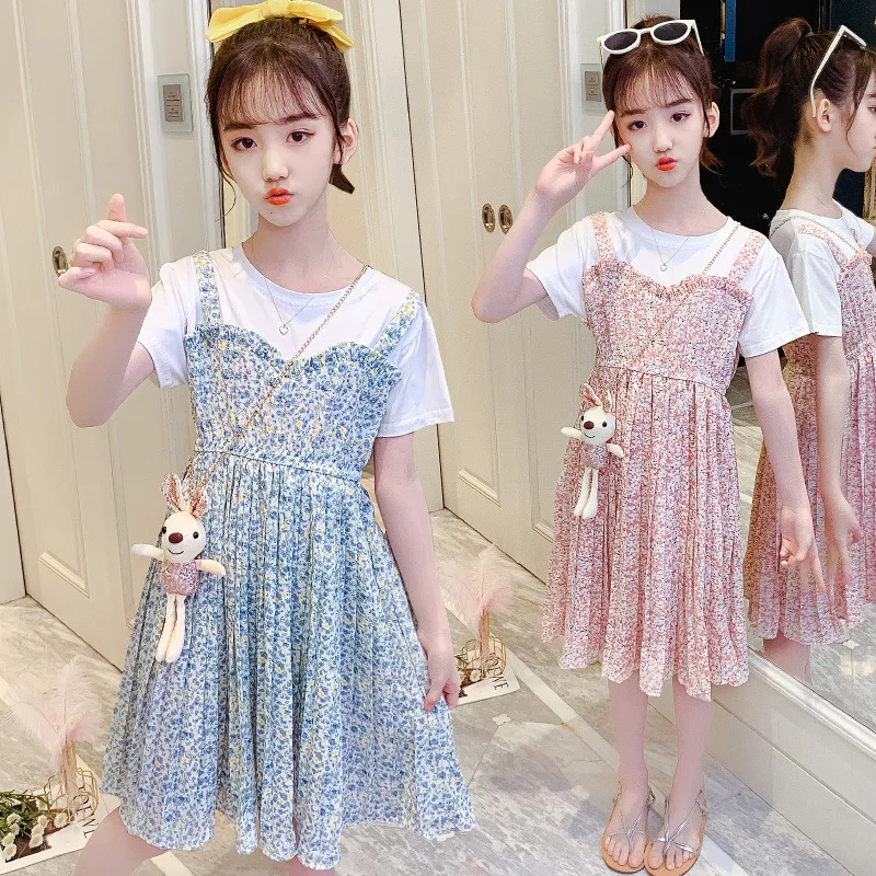 New Girls Kids Flower Elegant Causal Princess Party Dresses Children Clothing Sweet Baby Girl Fake Two Piece Strap Dress 4-13Yrs
New Girls Kids Flower Elegant Causal Princess Party Dresses Children Clothing Sweet Baby Girl Fake Two Piece Strap Dress 4-13Yrs