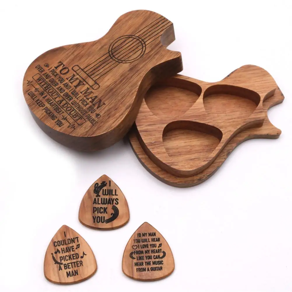 3Pcs Wood Guitar Pick Acoustic Electric Bass Plectrum Mediator Musical Instrument Guitar Parts & Accessories with Box
3Pcs Wood Guitar Pick Acoustic Electric Bass Plectrum Mediator Musical Instrument Guitar Parts & Accessories with Box