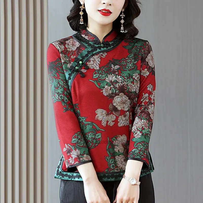 2023 vintage chinese tang suit tops women ethnic harajuku elegant flower print thicken coat oriental traditional retro blouse 
2023 vintage chinese tang suit tops women ethnic harajuku elegant flower print thicken coat oriental traditional retro blouse