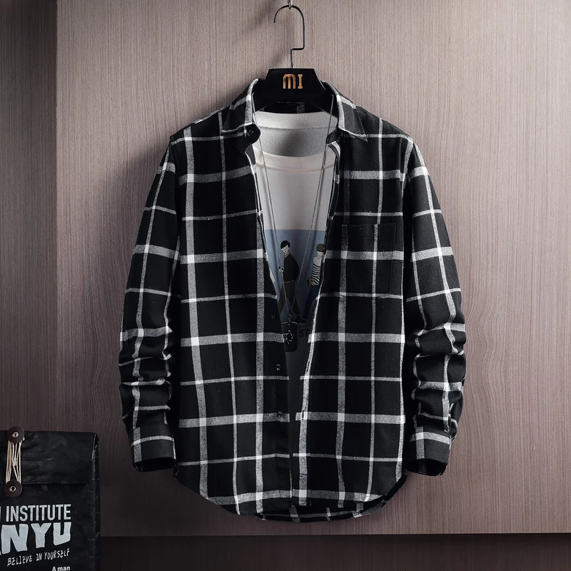 Spring and autumn youth men's shirt Plaid casual Long Sleeve Shirt Men's slim fit fashion inch shirt student shirt men
Spring and autumn youth men's shirt Plaid casual Long Sleeve Shirt Men's slim fit fashion inch shirt student shirt men