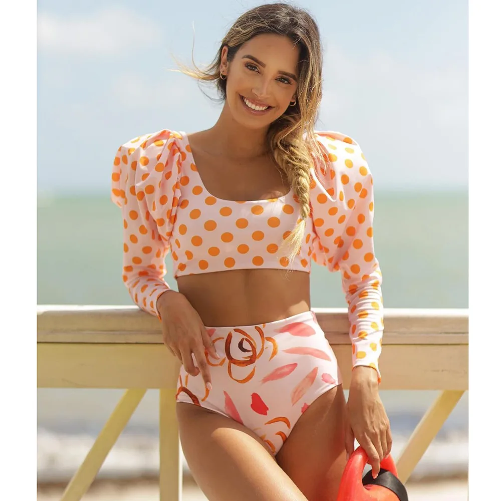Bikini Split Swimsuit for Women 2022 New Long Sleeve Retro Polka Dot High Waist Bikini
Bikini Split Swimsuit for Women 2022 New Long Sleeve Retro Polka Dot High Waist Bikini