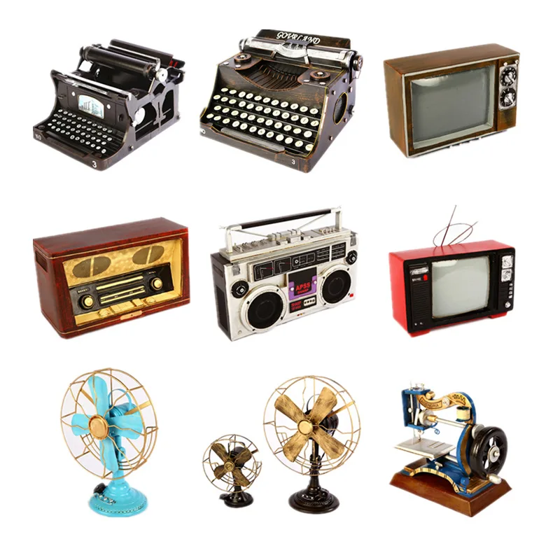 Retro Figurines House Decoration Sewing Machine Radio Recording Television Projector Camera Model Props Ornaments European Decor
Retro Figurines House Decoration Sewing Machine Radio Recording Television Projector Camera Model Props Ornaments European Decor