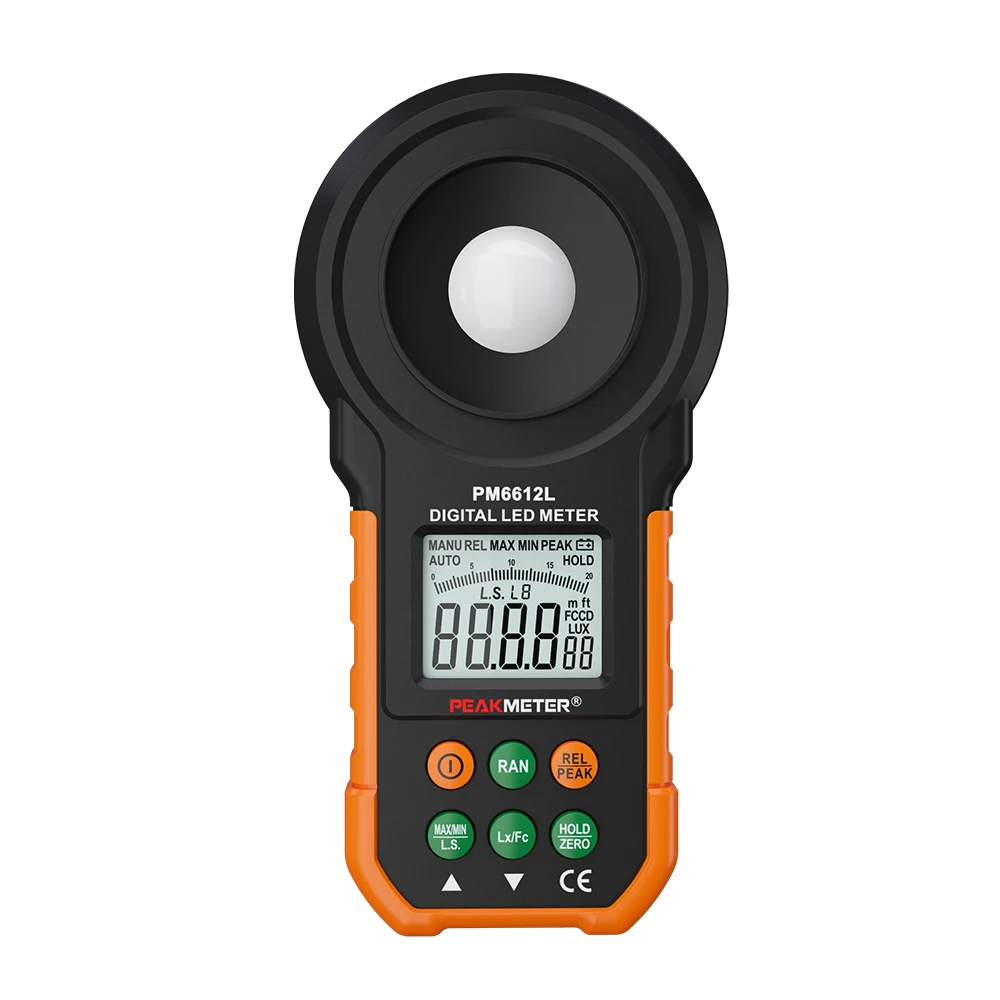 PM6612L Digital Light Meter Lux meter 0~200,000lux cheap light illuminance lux meter for LED
PM6612L Digital Light Meter Lux meter 0~200,000lux cheap light illuminance lux meter for LED