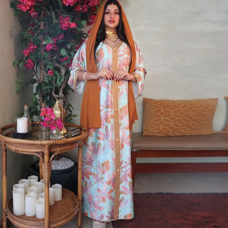 Muslim Dress Women Muslim Fashion European Clothing Spring and Summer Hijab Long Dresses Women with Sashes Islam Abaya African
Muslim Dress Women Muslim Fashion European Clothing Spring and Summer Hijab Long Dresses Women with Sashes Islam Abaya African