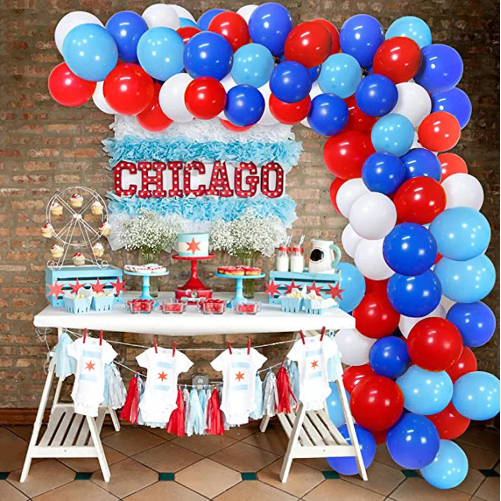 CHEEREVEAL Blue Red Balloon Garland Arch Kit White Latex Balloon for Boy Birthday Party Baby Shower Graduation Party Supplies
CHEEREVEAL Blue Red Balloon Garland Arch Kit White Latex Balloon for Boy Birthday Party Baby Shower Graduation Party Supplies