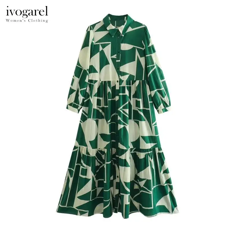 Ivogarel Stylish Collared Cotton Long Printed Dress, Women's Summer Maxi Dress, Beachwear, Female Beach Tunic, Trafza 2023 Style
Ivogarel Stylish Collared Cotton Long Printed Dress, Women's Summer Maxi Dress, Beachwear, Female Beach Tunic, Trafza 2023 Style