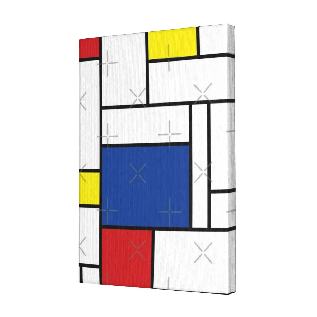 

Mondrian Minimalist De Stijl Modern Canvas Frameless Painting With Metal Hooks Etc. Birthday Gift Humidity Customizable