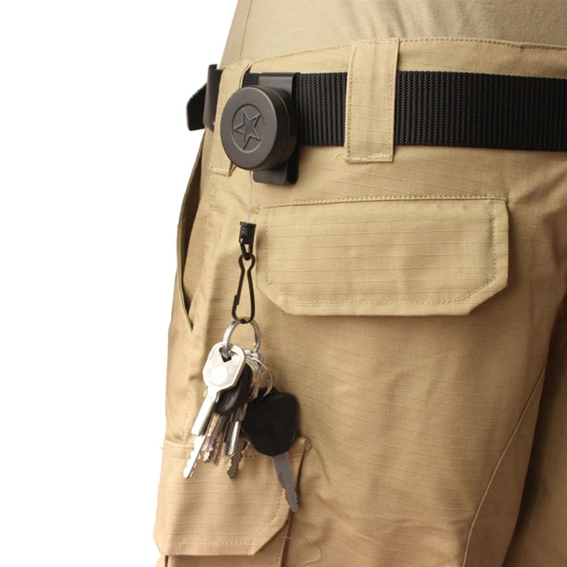 Retractable Carabiner for KEY Chain Heavy Duty Cord Stainless Steel Keychain with Belt Clip Wire Extension
Retractable Carabiner for KEY Chain Heavy Duty Cord Stainless Steel Keychain with Belt Clip Wire Extension