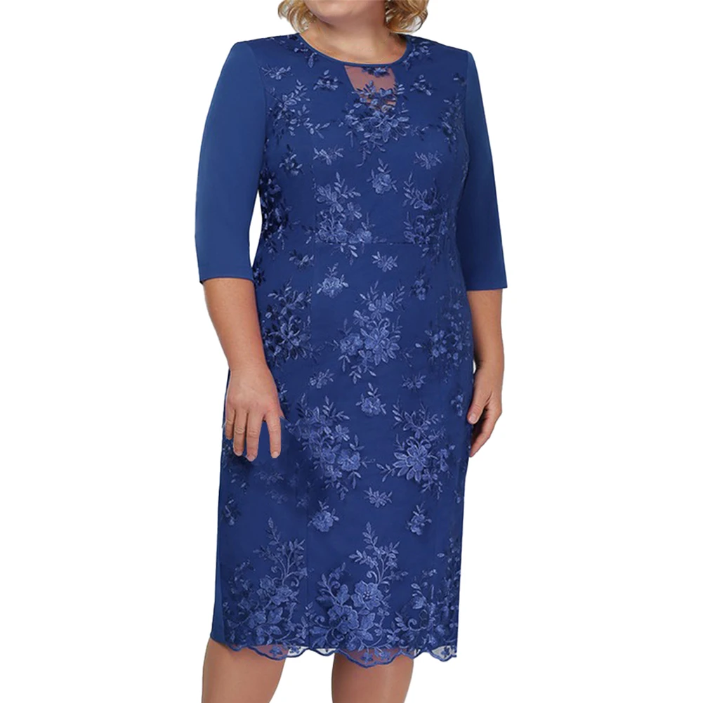 2022 New Plus Size Ladies Autumn Lace Stitching Fake Two Piece Dress Middle Sleeve Skirt Evening Party Dresses Women
2022 New Plus Size Ladies Autumn Lace Stitching Fake Two Piece Dress Middle Sleeve Skirt Evening Party Dresses Women