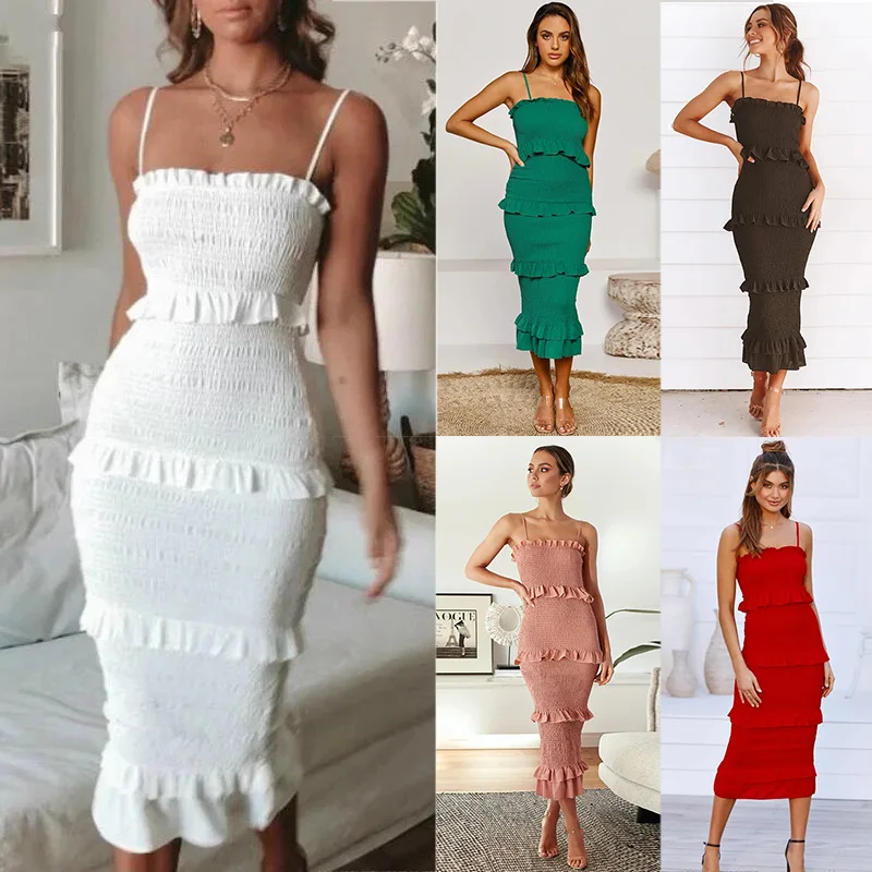 COLSM KVSAZ Summer Dresses Woman 20222022 Fashion Pleated Suspender Slim Strapless Suspender Dress LS034
COLSM KVSAZ Summer Dresses Woman 20222022 Fashion Pleated Suspender Slim Strapless Suspender Dress LS034