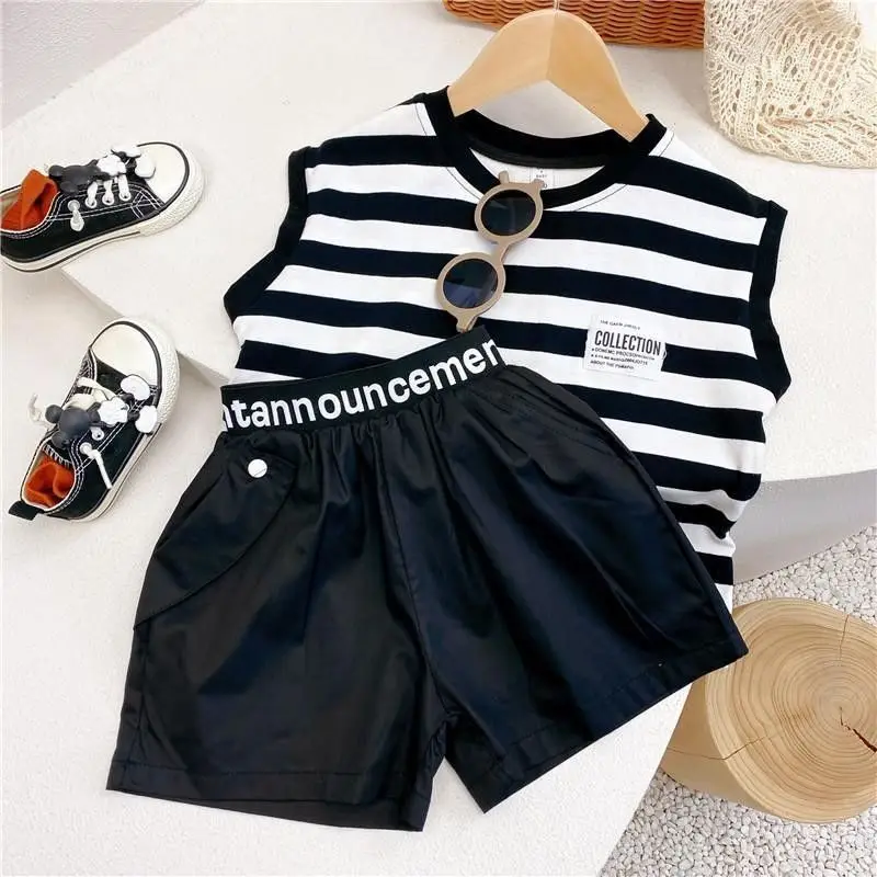 Kids Baby Summer Clothes Set Sleeveless Striped Vest Shorts 2022 New Casual Boys Girls 2Pcs Suits 1-6Years
Kids Baby Summer Clothes Set Sleeveless Striped Vest Shorts 2022 New Casual Boys Girls 2Pcs Suits 1-6Years