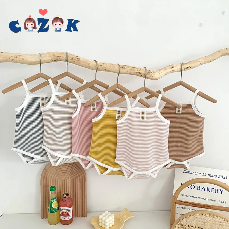 COZOK 2022 Summer New Newborn Clothes Toddler Baby Boys and Baby Girls' Vest Jumpsuit Cotton Pullover Striped Triangle Bodysuit
COZOK 2022 Summer New Newborn Clothes Toddler Baby Boys and Baby Girls' Vest Jumpsuit Cotton Pullover Striped Triangle Bodysuit