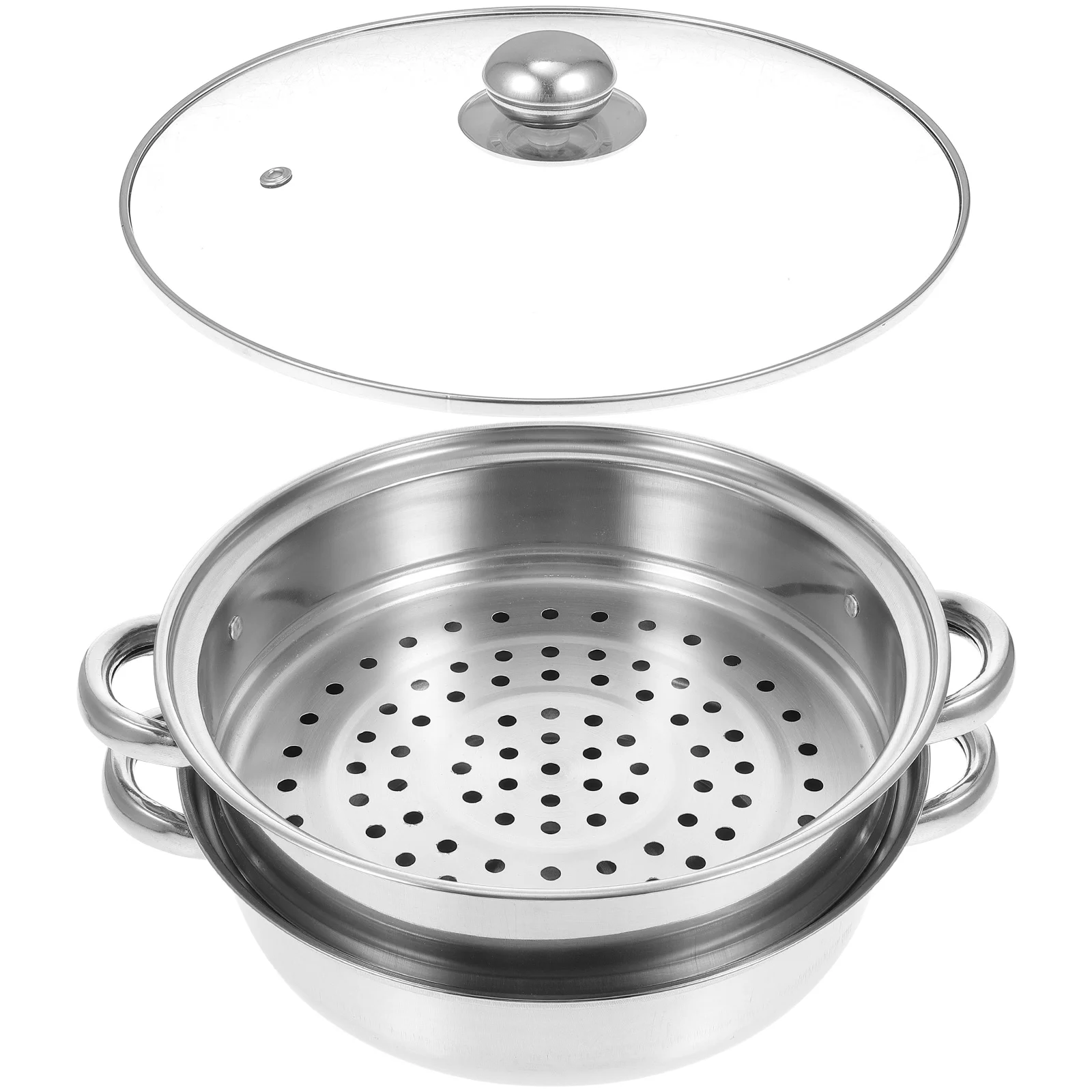 Stainless Steel Steam Pot Steamer Handle Design Steamer Pot Double-layer Steamer
Stainless Steel Steam Pot Steamer Handle Design Steamer Pot Double-layer Steamer
