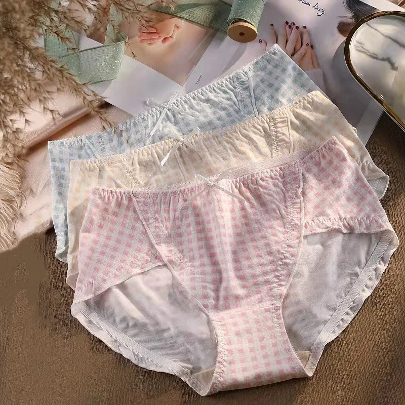 Cotton Plus Size Lattice Women Panties Underwear Mid Rise Bow Soft Underpants Briefs Female Seamless Lingerie
Cotton Plus Size Lattice Women Panties Underwear Mid Rise Bow Soft Underpants Briefs Female Seamless Lingerie