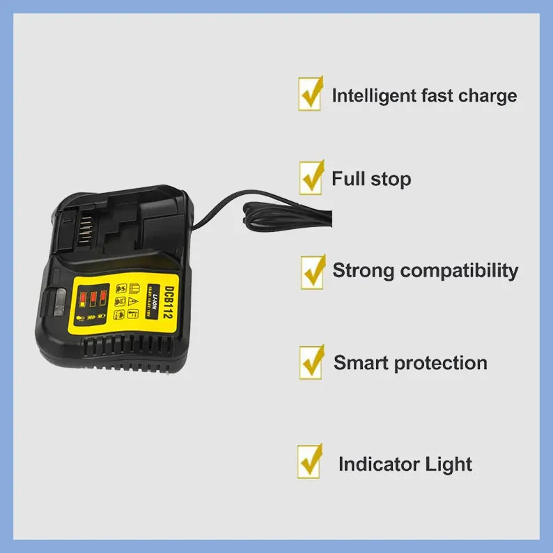 Replace lithium ion battery charger, 12 V, 14.4V, 18V, for lithium battery, dcb112, the most favorable price
Replace lithium ion battery charger, 12 V, 14.4V, 18V, for lithium battery, dcb112, the most favorable price