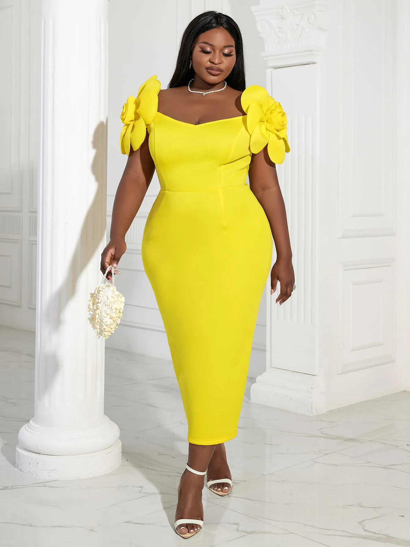 AOMEI Party Dress Women Birthday Yellow Flower Sleeve Elegant Evening Celebrate Occasion High Waist Night Out Wedding Guest Gown
AOMEI Party Dress Women Birthday Yellow Flower Sleeve Elegant Evening Celebrate Occasion High Waist Night Out Wedding Guest Gown
