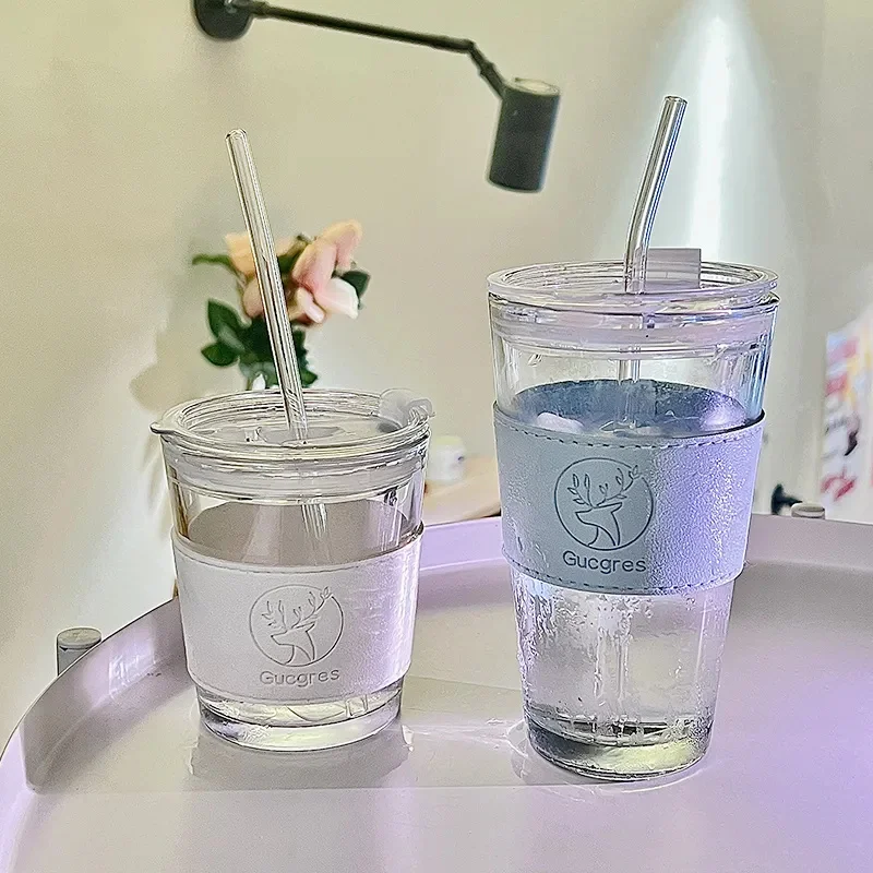 350ml 450ml Creative Glass Cup With Lid Straw Christmas Deer Leather Cover Heat-resistant Coffee Mug Drinkware Couple Tea Cup
350ml 450ml Creative Glass Cup With Lid Straw Christmas Deer Leather Cover Heat-resistant Coffee Mug Drinkware Couple Tea Cup