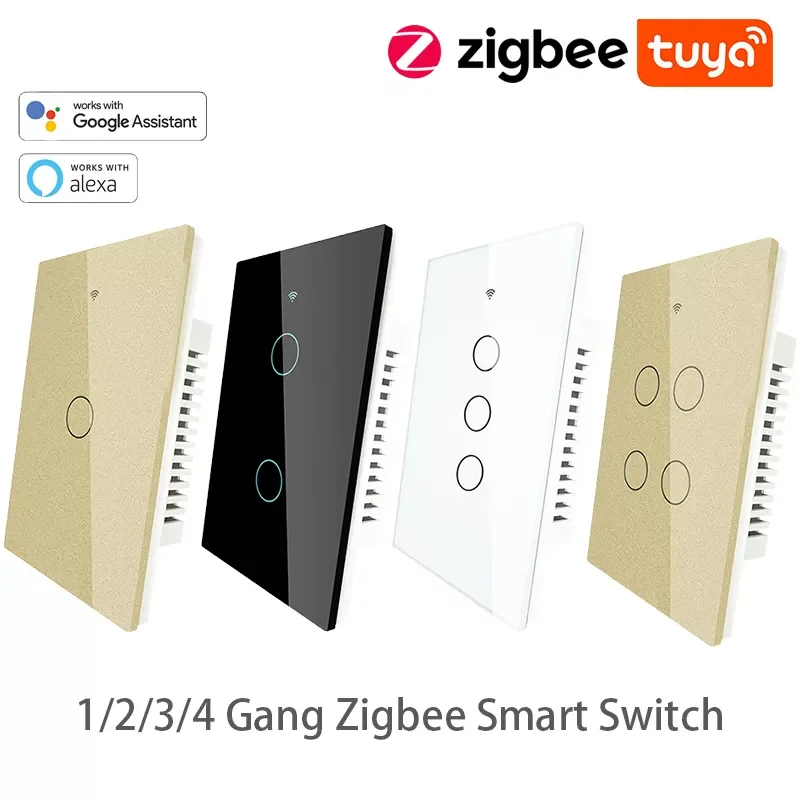 Zigbee Smart Touch RF433 1/2/3 Gang 2/3 Way смарт-Голосовое управление работает с приложением Smart Life Alexa Home
Zigbee Smart Touch RF433 1/2/3 Gang 2/3 Way смарт-Голосовое управление работает с приложением Smart Life Alexa Home